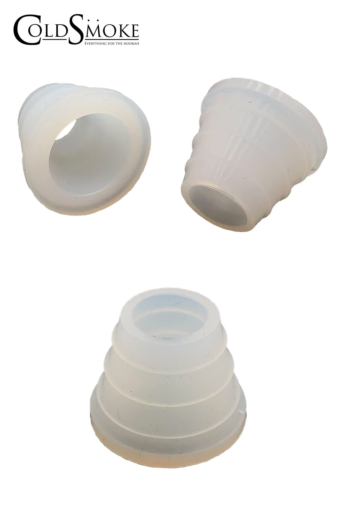Conector Cazoleta Silicona Blanco Estriado
