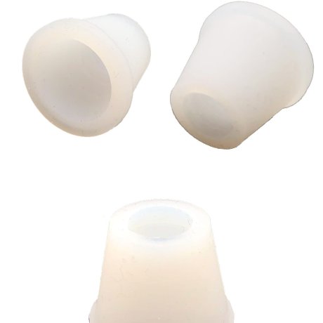 Conector Cazoleta Silicona Blanco Liso
