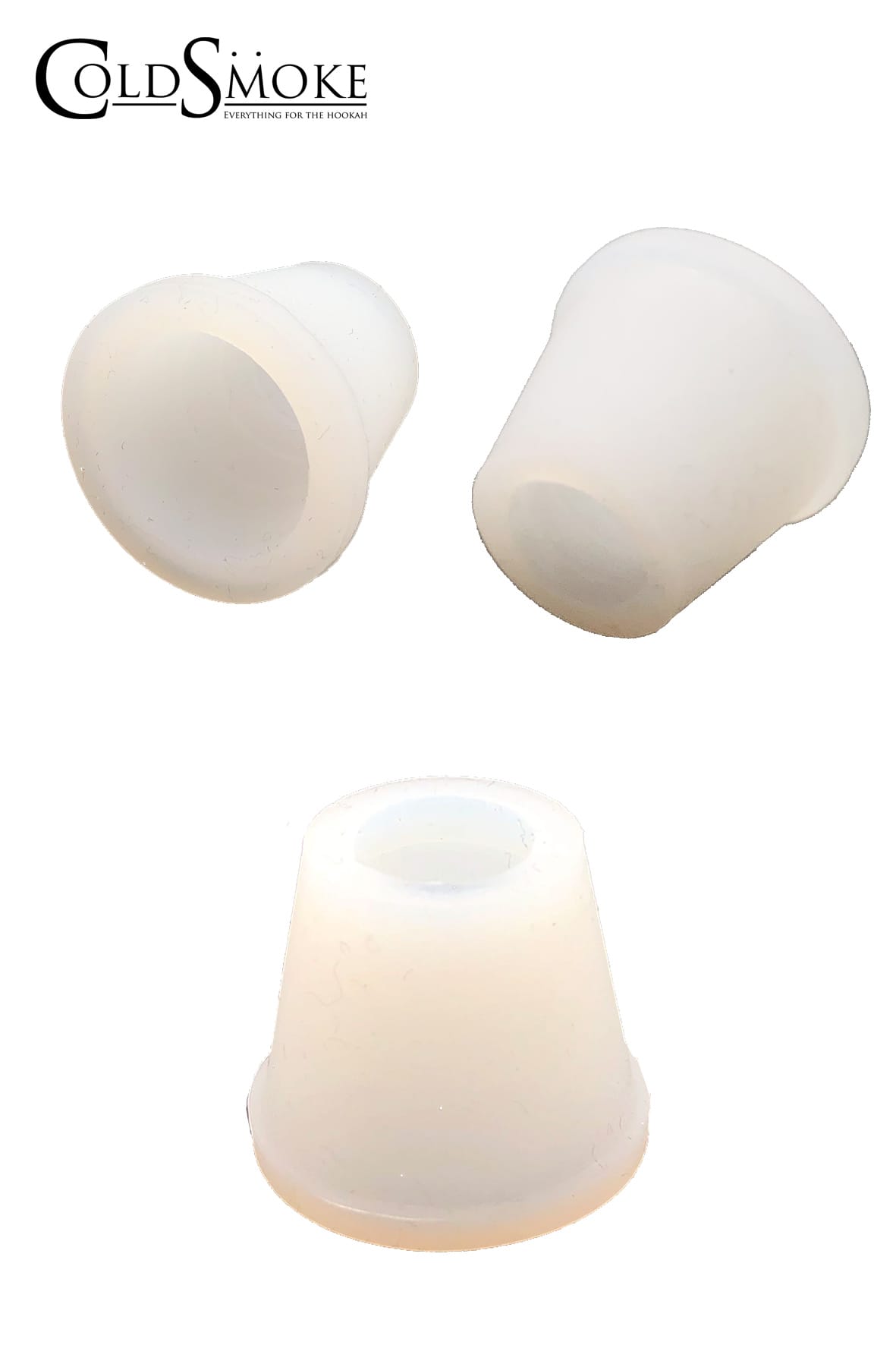 Conector Cazoleta Silicona Blanco Liso